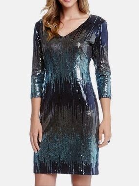 karen kane denim dress Karen Kane Women's Flare Sleeve Shirtdress, Large, L, Chambray, Cotton/Spandex